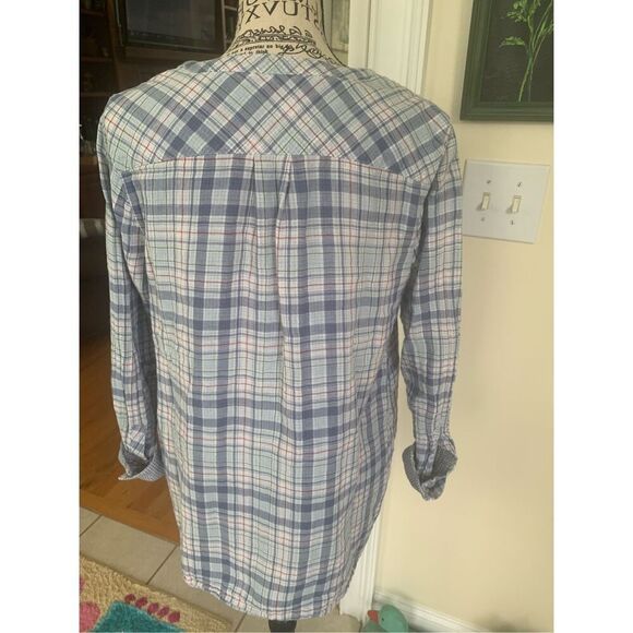 J. Jill ~ S ~ Very Comfortable Plaid Crew-Neck Tunic ~ Seaport Fabric - Picture 7 of 8
